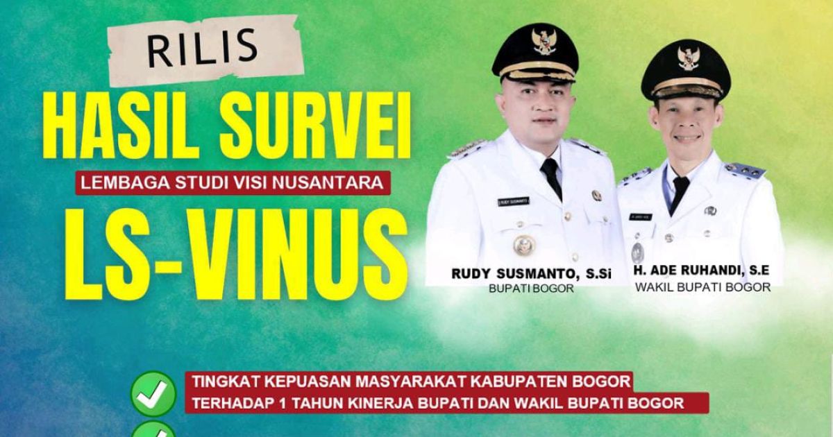Survei LS Vinus: Kepuasan 83,29 Persen, Tapi Ekonomi–Tenaga Kerja Jadi Alarm Rudy–Ade