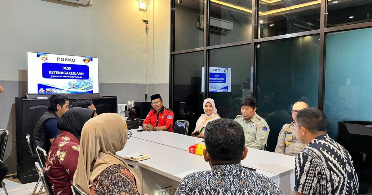 Audiensi Bersama Serikat Pekerja, Desk Ketenagakerjaan Polda Gorontalo Resmi Beroperasi