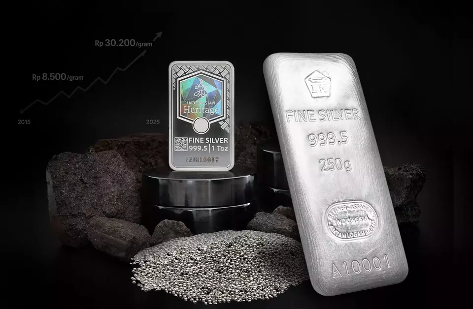 Sentimen Pasar Terseret: Investor Catat Penurunan Signifikan Harga Perak Antam Hari Ini