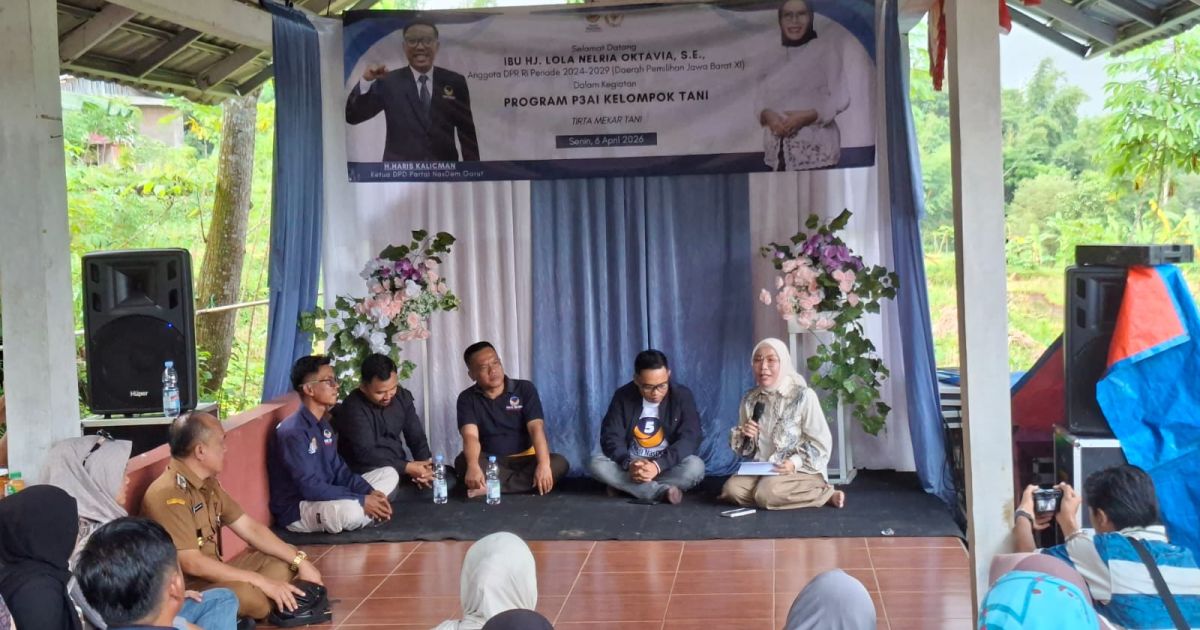 Lola Nelria Oktavia Resmikan Program Irigasi P3AI di Cibatu Garut